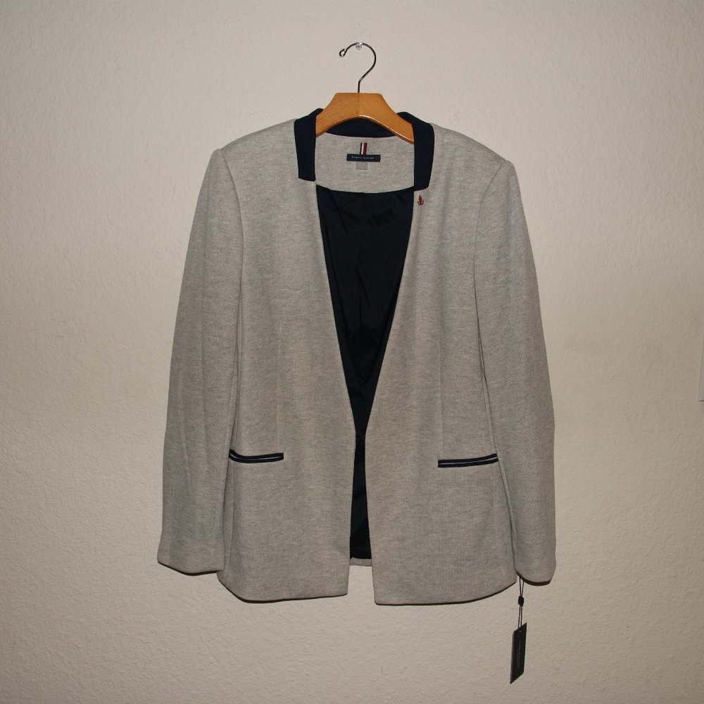 New TOMMY HILFIGER Elbow-Patch Blazer sz 14 NWT - Picture 6 of 16